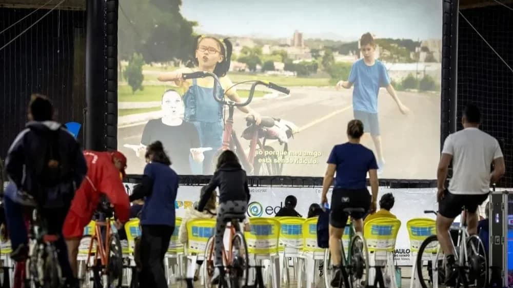 Ministério da Cultura e Águas de Penha apresentam BikeCine pela primeira vez em Penha